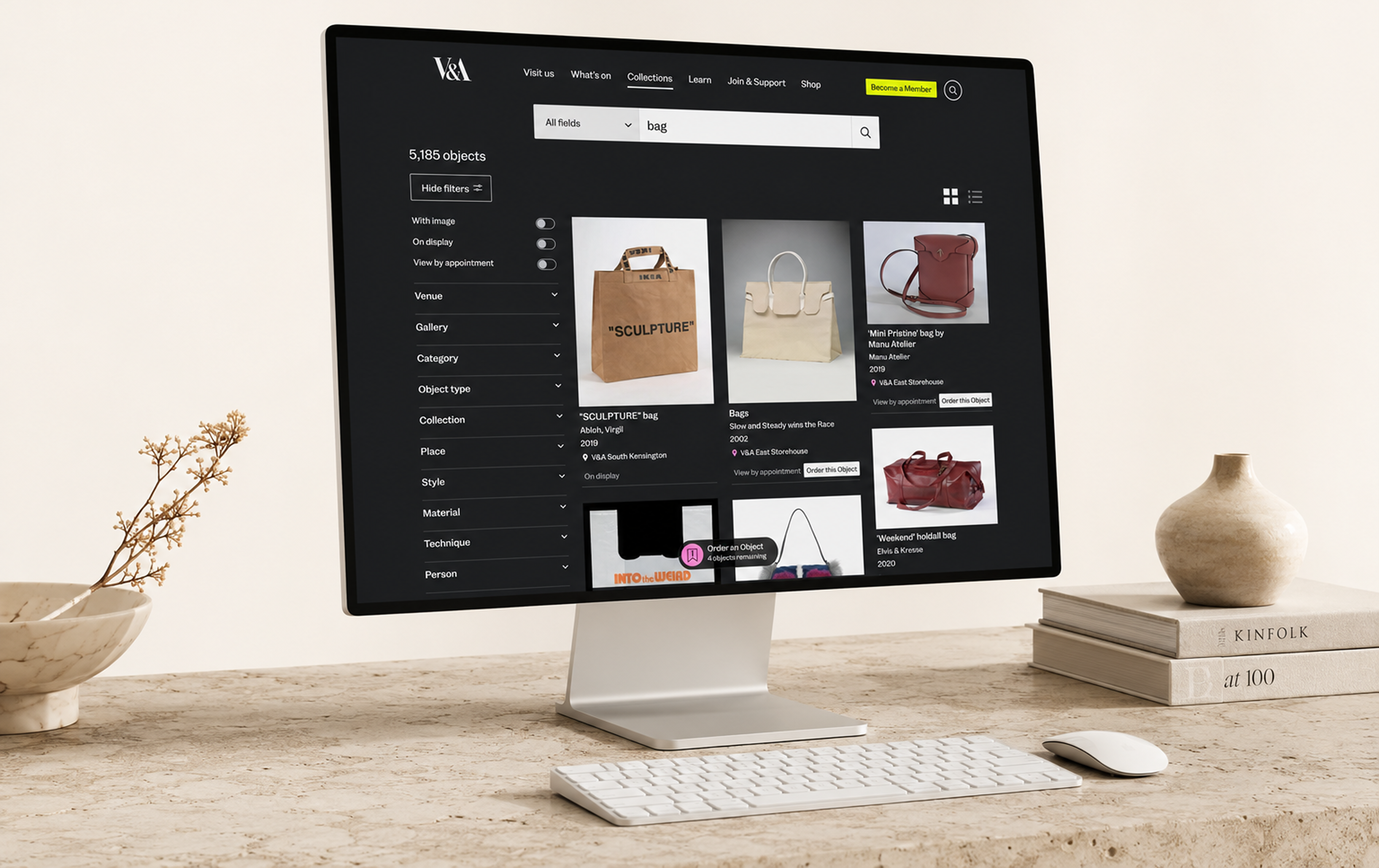 Order an Object, a booking service for viewing stored V&A objects